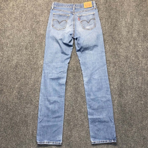 Levi's Denim - Levi Strauss 314 Shaping Straight Womens Blue Jeans Size 28x34 Light Wash